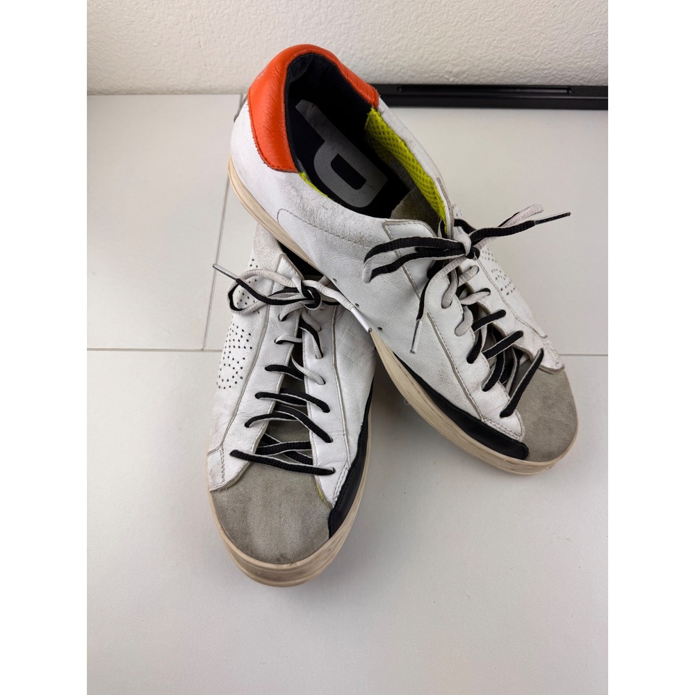 P448‎ John White Suede Leather Sneakers Men Size 46 EU 12.5 US
